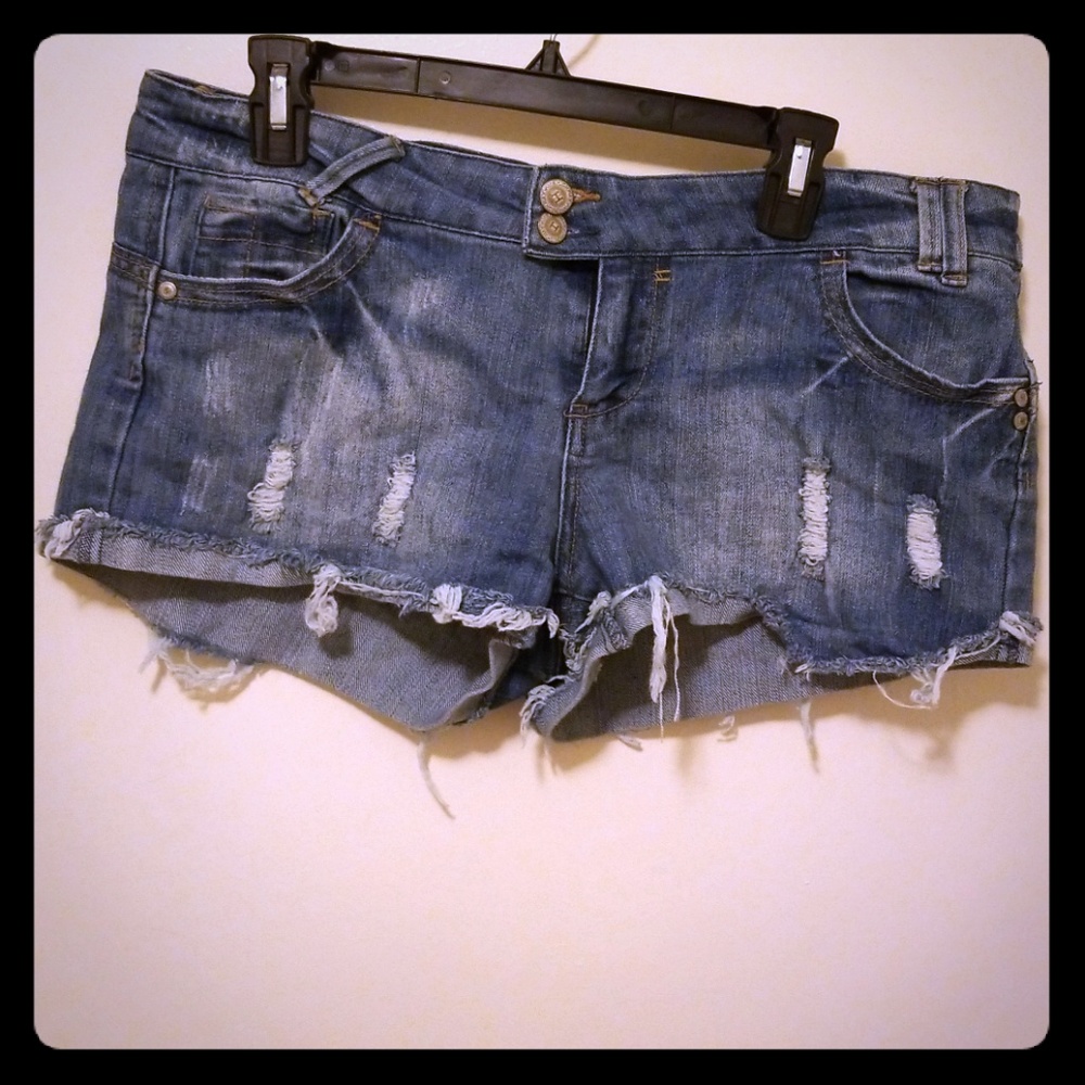Distressed Jean Shorts